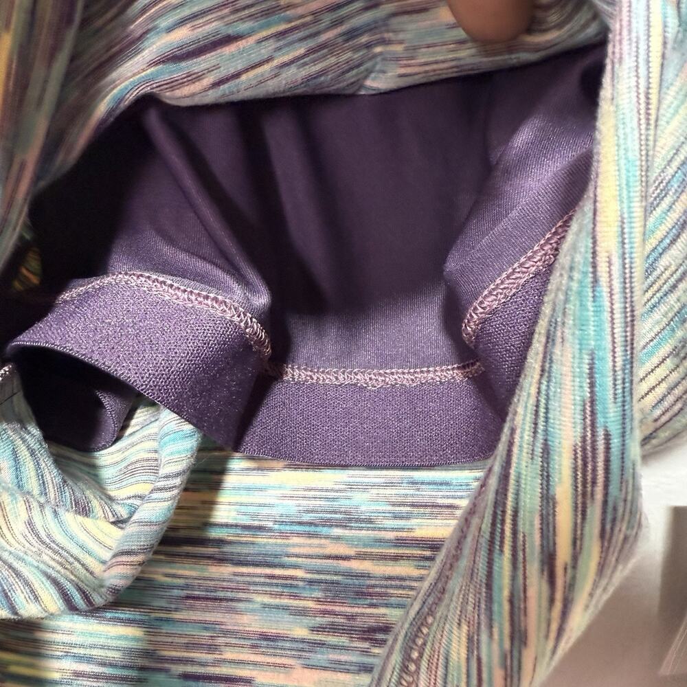 DSG Shelf Bra Tank Girls XL 16 Momentum Top Teal Burst Space Dye NWT - Picture 6 of 12